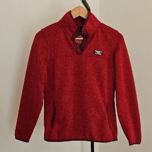 L.L. Bean Red Fleece Pullover